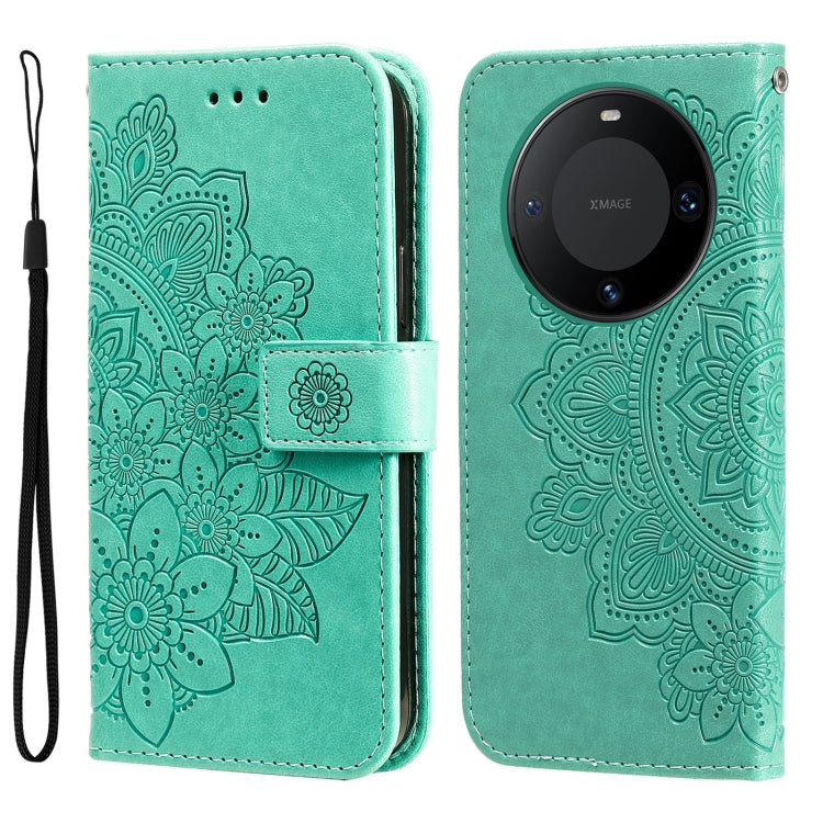 Seven-petal Flowers Embossing Leather Phone Case, For Huawei nova 13 Pro, For Huawei nova 13 / nova 12, For Huawei Enjoy 70 Pro, For Huawei Enjoy 70, For Huawei nova 11 SE, For Huawei nova 12 Pro, For Huawei Mate 60, For Huawei Mate 60 Pro             ...