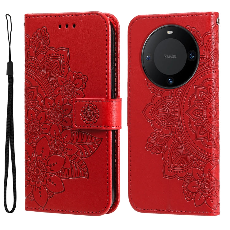 Seven-petal Flowers Embossing Leather Phone Case, For Huawei nova 13 Pro, For Huawei nova 13 / nova 12, For Huawei Enjoy 70 Pro, For Huawei Enjoy 70, For Huawei nova 11 SE, For Huawei nova 12 Pro, For Huawei Mate 60, For Huawei Mate 60 Pro             ...