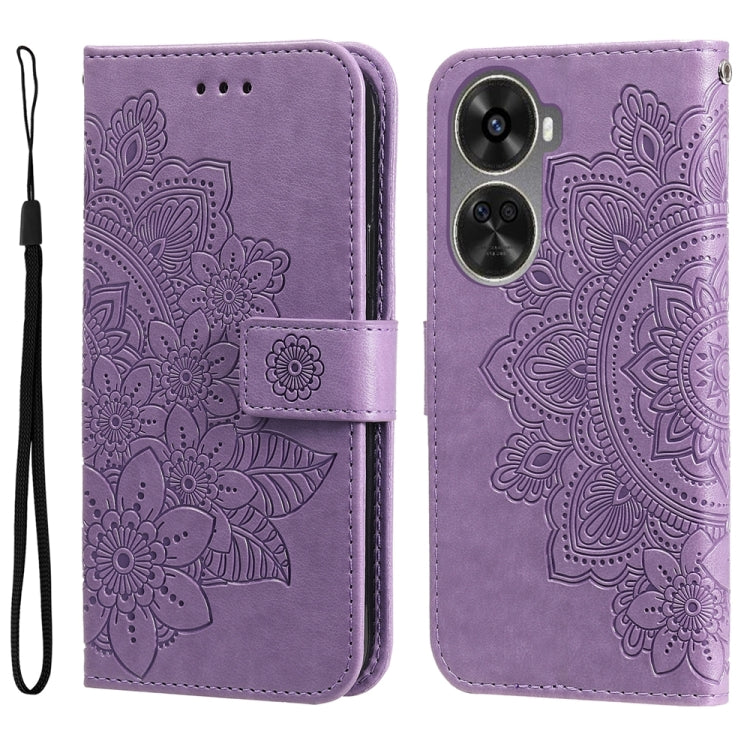 Seven-petal Flowers Embossing Leather Phone Case, For Huawei nova 13 Pro, For Huawei nova 13 / nova 12, For Huawei Enjoy 70 Pro, For Huawei Enjoy 70, For Huawei nova 11 SE, For Huawei nova 12 Pro, For Huawei Mate 60, For Huawei Mate 60 Pro             ...