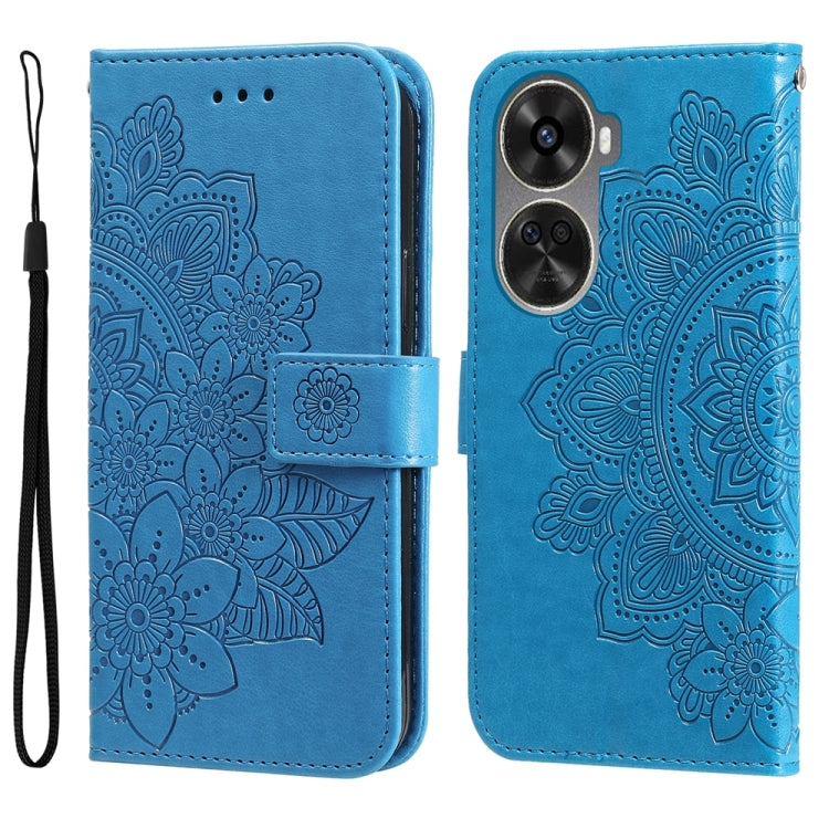 Seven-petal Flowers Embossing Leather Phone Case, For Huawei nova 13 Pro, For Huawei nova 13 / nova 12, For Huawei Enjoy 70 Pro, For Huawei Enjoy 70, For Huawei nova 11 SE, For Huawei nova 12 Pro, For Huawei Mate 60, For Huawei Mate 60 Pro             ...