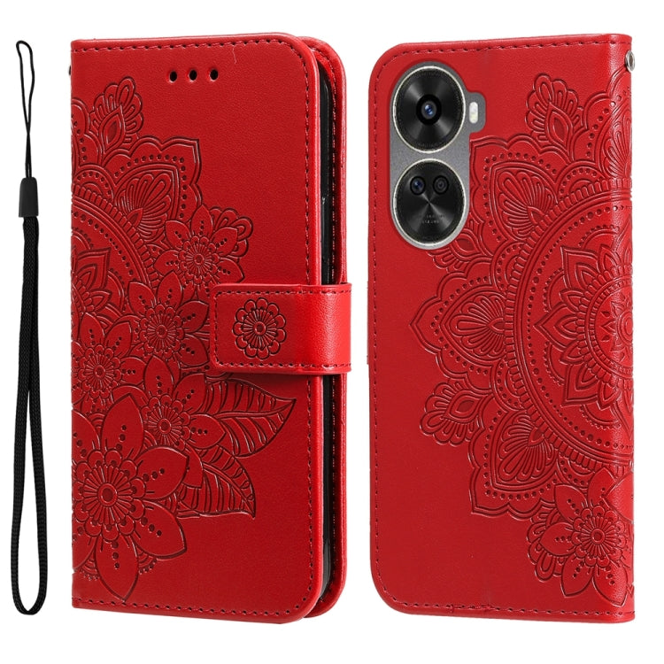 Seven-petal Flowers Embossing Leather Phone Case, For Huawei nova 13 Pro, For Huawei nova 13 / nova 12, For Huawei Enjoy 70 Pro, For Huawei Enjoy 70, For Huawei nova 11 SE, For Huawei nova 12 Pro, For Huawei Mate 60, For Huawei Mate 60 Pro             ...