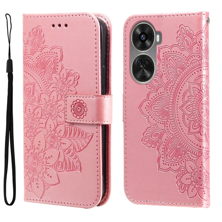 Seven-petal Flowers Embossing Leather Phone Case, For Huawei nova 13 Pro, For Huawei nova 13 / nova 12, For Huawei Enjoy 70 Pro, For Huawei Enjoy 70, For Huawei nova 11 SE, For Huawei nova 12 Pro, For Huawei Mate 60, For Huawei Mate 60 Pro             ...