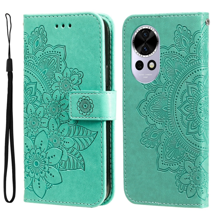 Seven-petal Flowers Embossing Leather Phone Case, For Huawei Enjoy 80, For Huawei nova 13 Pro, For Huawei nova 13 / nova 12, For Huawei Enjoy 70 Pro, For Huawei Enjoy 70, For Huawei nova 11 SE, For Huawei nova 12 Pro, For Huawei Mate 60                ...
