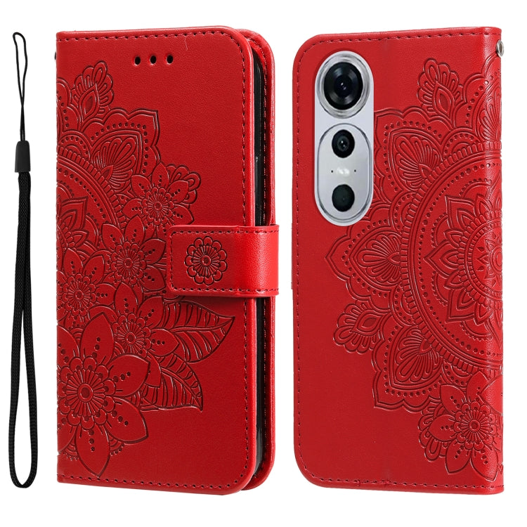 Seven-petal Flowers Embossing Leather Phone Case, For Huawei nova 13 Pro, For Huawei nova 13 / nova 12, For Huawei Enjoy 70 Pro, For Huawei Enjoy 70, For Huawei nova 11 SE, For Huawei nova 12 Pro, For Huawei Mate 60, For Huawei Mate 60 Pro             ...