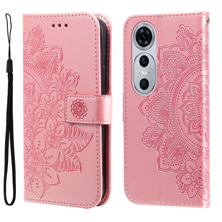 Seven-petal Flowers Embossing Leather Phone Case, For Huawei nova 13 Pro, For Huawei nova 13 / nova 12, For Huawei Enjoy 70 Pro, For Huawei Enjoy 70, For Huawei nova 11 SE, For Huawei nova 12 Pro, For Huawei Mate 60, For Huawei Mate 60 Pro             ...