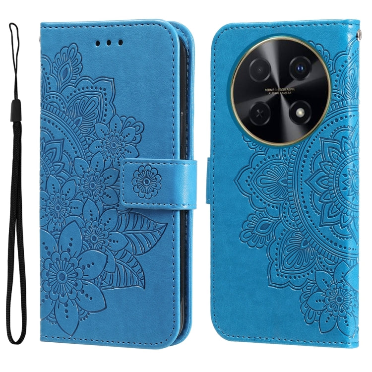 Seven-petal Flowers Embossing Leather Phone Case, For Huawei Enjoy 80, For Huawei nova 13 Pro, For Huawei nova 13 / nova 12, For Huawei Enjoy 70 Pro, For Huawei Enjoy 70, For Huawei nova 11 SE, For Huawei nova 12 Pro, For Huawei Mate 60                ...