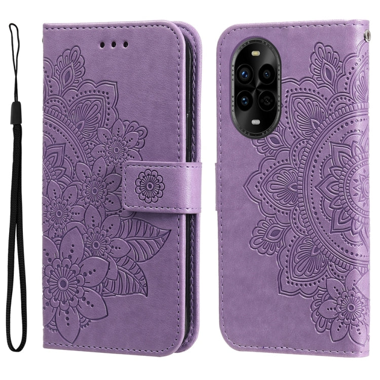 Seven-petal Flowers Embossing Leather Phone Case, For Huawei Enjoy 80, For Huawei nova 13 Pro, For Huawei nova 13 / nova 12, For Huawei Enjoy 70 Pro, For Huawei Enjoy 70, For Huawei nova 11 SE, For Huawei nova 12 Pro, For Huawei Mate 60                ...