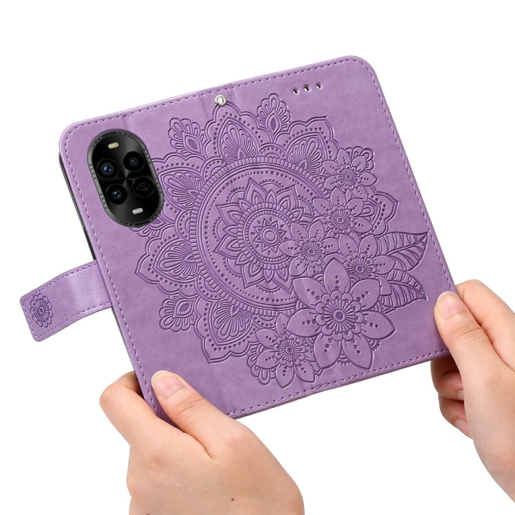 Seven-petal Flowers Embossing Leather Phone Case, For Huawei nova 13 Pro, For Huawei nova 13 / nova 12, For Huawei Enjoy 70 Pro, For Huawei Enjoy 70, For Huawei nova 11 SE, For Huawei nova 12 Pro, For Huawei Mate 60, For Huawei Mate 60 Pro             ...