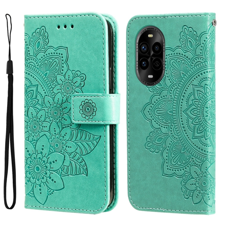 Seven-petal Flowers Embossing Leather Phone Case, For Huawei nova 13 Pro, For Huawei nova 13 / nova 12, For Huawei Enjoy 70 Pro, For Huawei Enjoy 70, For Huawei nova 11 SE, For Huawei nova 12 Pro, For Huawei Mate 60, For Huawei Mate 60 Pro             ...