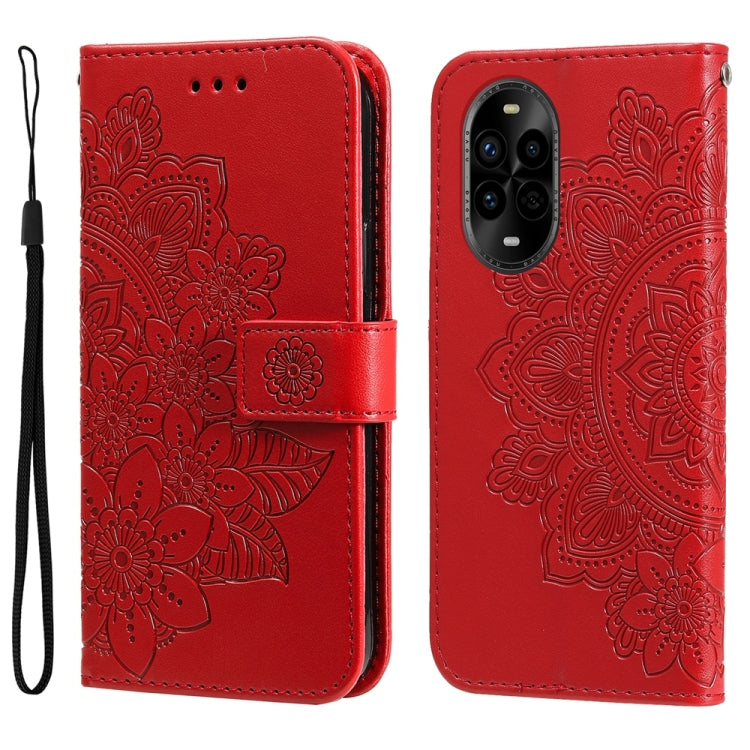 Seven-petal Flowers Embossing Leather Phone Case, For Huawei nova 13 Pro, For Huawei nova 13 / nova 12, For Huawei Enjoy 70 Pro, For Huawei Enjoy 70, For Huawei nova 11 SE, For Huawei nova 12 Pro, For Huawei Mate 60, For Huawei Mate 60 Pro             ...