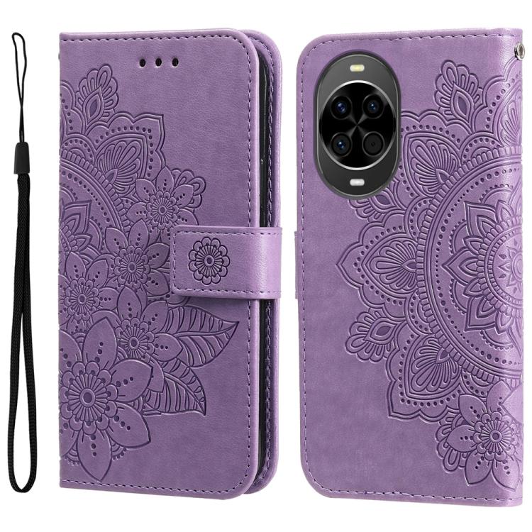 Seven-petal Flowers Embossing Leather Phone Case, For Huawei Enjoy 90 Pro Max 5G, For Huawei Enjoy 90 / Enjoy 90 Plus 5G, For Huawei Enjoy 80 Plus, For Huawei nova 15 Pro / nova 15 Ultra, For Huawei Mate 70 Air 5G, For Huawei nova 14 Lite              ...