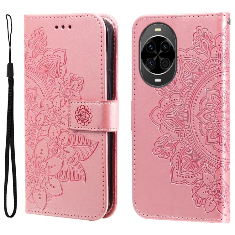 Seven-petal Flowers Embossing Leather Phone Case, For Huawei Enjoy 90 Pro Max 5G, For Huawei Enjoy 90 / Enjoy 90 Plus 5G, For Huawei Enjoy 80 Plus, For Huawei nova 15 Pro / nova 15 Ultra, For Huawei Mate 70 Air 5G, For Huawei nova 14 Lite              ...