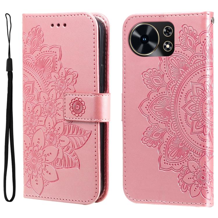 Seven-petal Flowers Embossing Leather Phone Case, For Huawei Enjoy 90 Pro Max 5G, For Huawei Enjoy 90 / Enjoy 90 Plus 5G, For Huawei Enjoy 80 Plus, For Huawei nova 15 Pro / nova 15 Ultra, For Huawei Mate 70 Air 5G, For Huawei nova 14 Lite              ...
