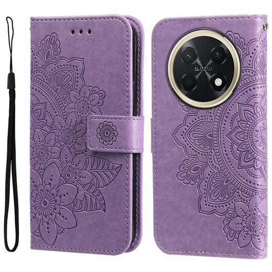 Seven-petal Flowers Embossing Leather Phone Case, For Huawei Enjoy 90 Pro Max 5G, For Huawei Enjoy 90 / Enjoy 90 Plus 5G, For Huawei Enjoy 80 Plus, For Huawei nova 15 Pro / nova 15 Ultra, For Huawei Mate 70 Air 5G, For Huawei nova 14 Lite              ...
