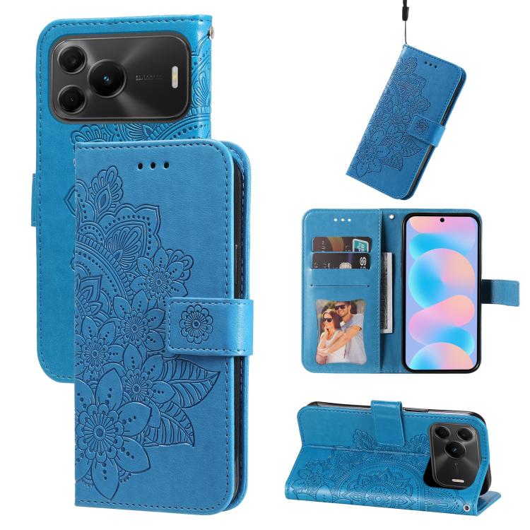Seven-petal Flowers Embossing Leather Phone Case, For Huawei nova 16 SE 5G, For Huawei nova 16, For Huawei Enjoy 90 Pro Max 5G, For Huawei Enjoy 90 / Enjoy 90 Plus 5G, For Huawei Enjoy 80 Plus, For Huawei nova 15 Pro / nova 15 Ultra                    ...