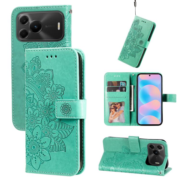 Seven-petal Flowers Embossing Leather Phone Case, For Huawei nova 16 SE 5G, For Huawei nova 16, For Huawei Enjoy 90 Pro Max 5G, For Huawei Enjoy 90 / Enjoy 90 Plus 5G, For Huawei Enjoy 80 Plus, For Huawei nova 15 Pro / nova 15 Ultra                    ...