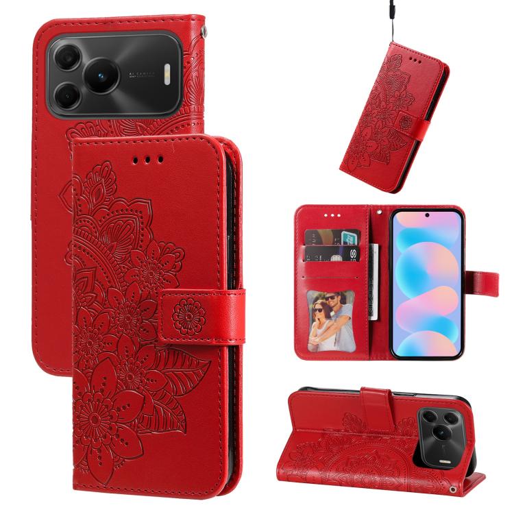 Seven-petal Flowers Embossing Leather Phone Case, For Huawei nova 16 SE 5G, For Huawei nova 16, For Huawei Enjoy 90 Pro Max 5G, For Huawei Enjoy 90 / Enjoy 90 Plus 5G, For Huawei Enjoy 80 Plus, For Huawei nova 15 Pro / nova 15 Ultra                    ...