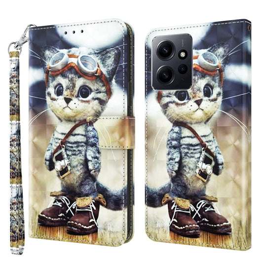 3D Painted Pattern Leather Phone Case, For Xiaomi Redmi Note  12 Pro+ 5G Global, For Xiaomi 12 Pro, For Xiaomi 12, For Xiaomi Redmi Note 10 Pro