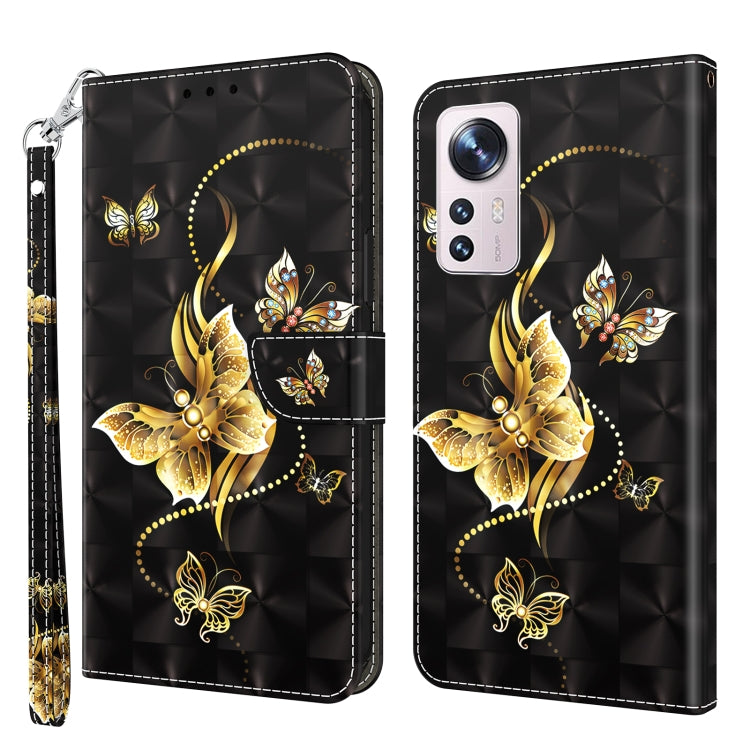 3D Painted Pattern Leather Phone Case, For Xiaomi Redmi Note  12 Pro+ 5G Global, For Xiaomi 12 Pro, For Xiaomi 12, For Xiaomi Redmi Note 10 Pro