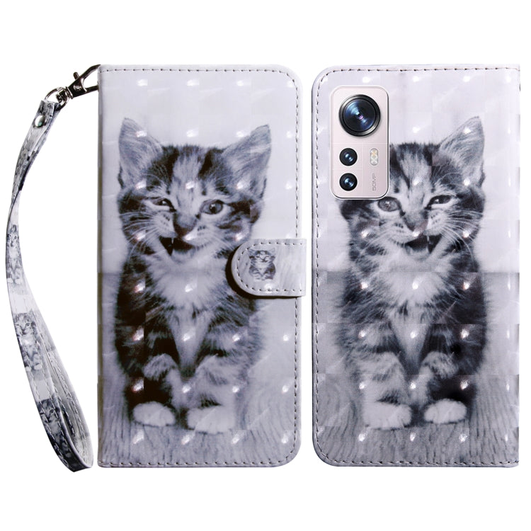 3D Painted Pattern Leather Phone Case, For Xiaomi Redmi Note  12 Pro+ 5G Global, For Xiaomi 12 Pro, For Xiaomi 12, For Xiaomi Redmi Note 10 Pro