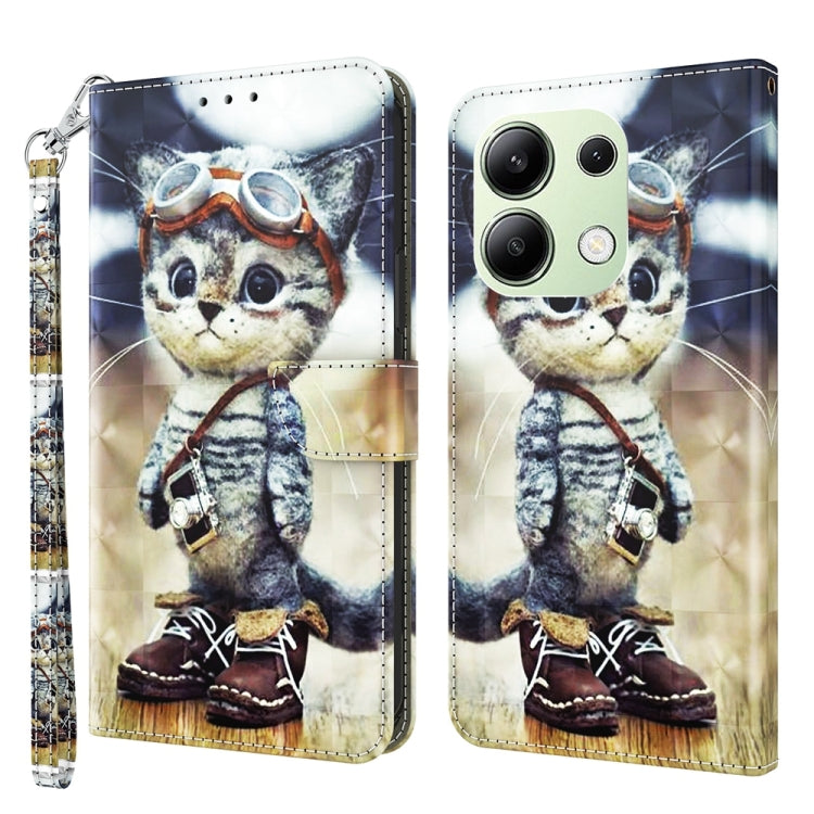 3D Painted Pattern Leather Phone Case, For Xiaomi Redmi A3, For Xiaomi Redmi Note 13 4G, For Xiaomi Redmi Note 13 5G, For Xiaomi Redmi 13C