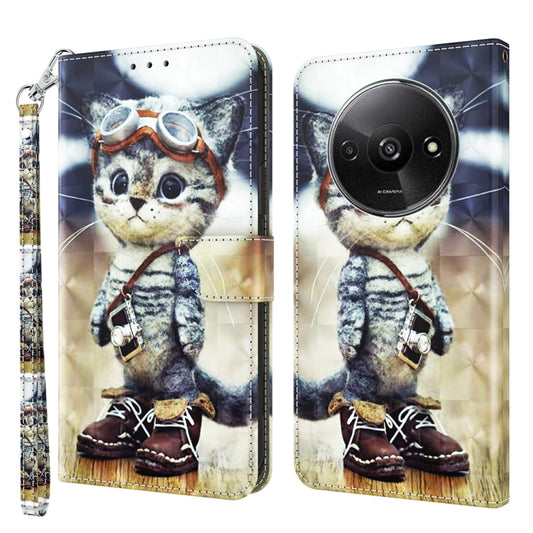 3D Painted Pattern Leather Phone Case, For Xiaomi Redmi A3, For Xiaomi Redmi Note 13 4G, For Xiaomi Redmi Note 13 5G, For Xiaomi Redmi 13C