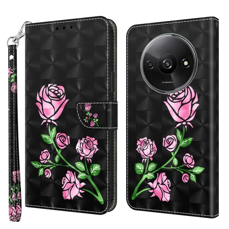 3D Painted Pattern Leather Phone Case, For Xiaomi Redmi A3, For Xiaomi Redmi Note 13 4G, For Xiaomi Redmi Note 13 5G, For Xiaomi Redmi 13C