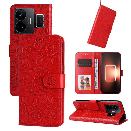 Embossed Sunflower Leather Phone Case, For Realme GT Neo 5 5G / GT3