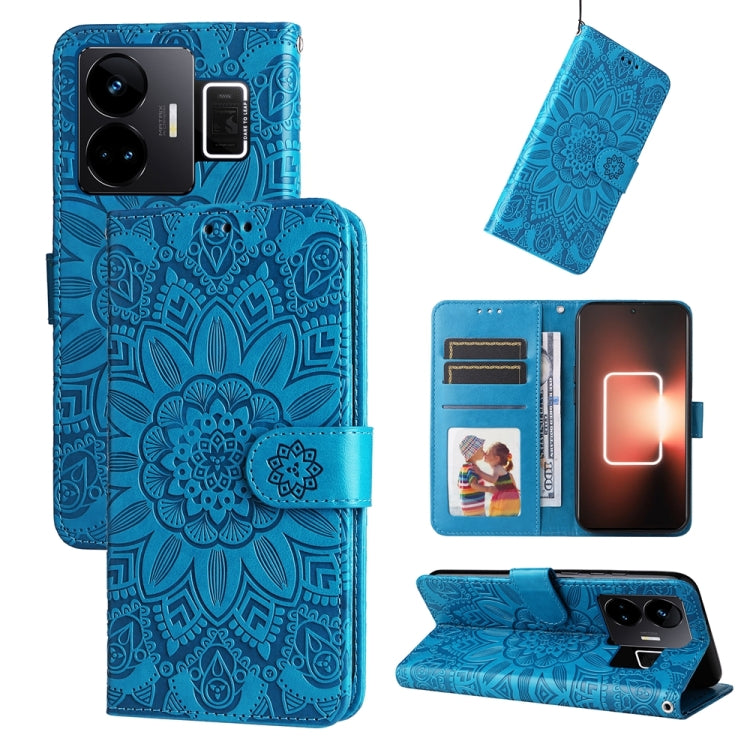 Embossed Sunflower Leather Phone Case, For Realme GT Neo 5 5G / GT3
