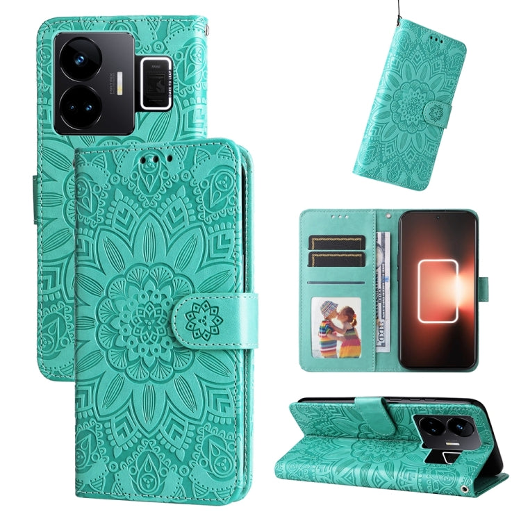 Embossed Sunflower Leather Phone Case, For Realme GT Neo 5 5G / GT3