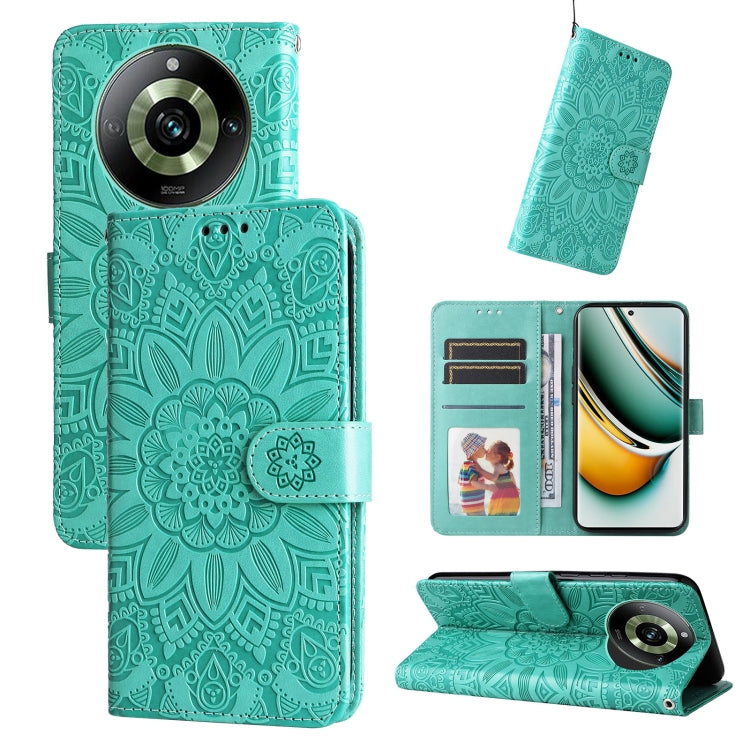 Embossed Sunflower Leather Phone Case, For Realme 12 Pro+, For Realme C67 4G Global, For Realme C67 Global / 11 5G Taiwan Version, For Realme 11 4G Global, For Realme C53 / Narzo N53, For Realme 11, For Realme 11 Pro / 11 Pro+, For Realme C65 4G       ...