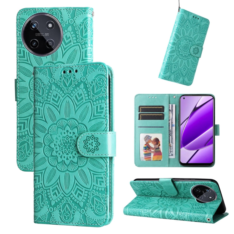 Embossed Sunflower Leather Phone Case, For Realme 12 Pro+, For Realme C67 4G Global, For Realme C67 Global / 11 5G Taiwan Version, For Realme 11 4G Global, For Realme C53 / Narzo N53, For Realme 11, For Realme 11 Pro / 11 Pro+, For Realme C65 4G       ...