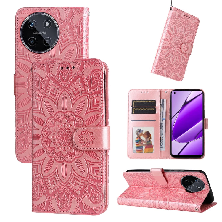 Embossed Sunflower Leather Phone Case, For Realme 12 Pro+, For Realme C67 4G Global, For Realme C67 Global / 11 5G Taiwan Version, For Realme 11 4G Global, For Realme C53 / Narzo N53, For Realme 11, For Realme 11 Pro / 11 Pro+, For Realme C65 4G       ...
