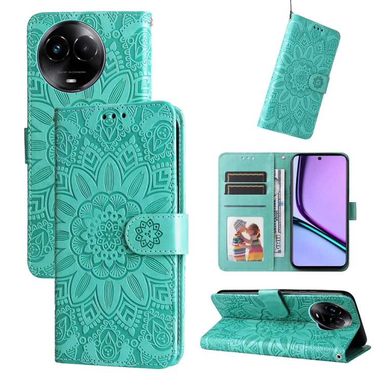 Embossed Sunflower Leather Phone Case, For Realme 12 Pro+, For Realme C67 4G Global, For Realme C67 Global / 11 5G Taiwan Version, For Realme 11 4G Global, For Realme C53 / Narzo N53, For Realme 11, For Realme 11 Pro / 11 Pro+, For Realme C65 4G       ...