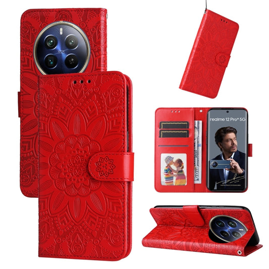 Embossed Sunflower Leather Phone Case, For Realme 12 Pro+, For Realme C67 4G Global, For Realme C67 Global / 11 5G Taiwan Version, For Realme 11 4G Global, For Realme C53 / Narzo N53, For Realme 11, For Realme 11 Pro / 11 Pro+, For Realme C65 4G       ...