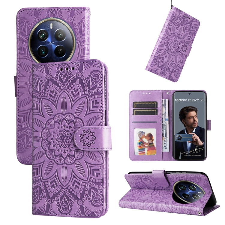 Embossed Sunflower Leather Phone Case, For Realme 12 Pro+, For Realme C67 4G Global, For Realme C67 Global / 11 5G Taiwan Version, For Realme 11 4G Global, For Realme C53 / Narzo N53, For Realme 11, For Realme 11 Pro / 11 Pro+, For Realme C65 4G       ...