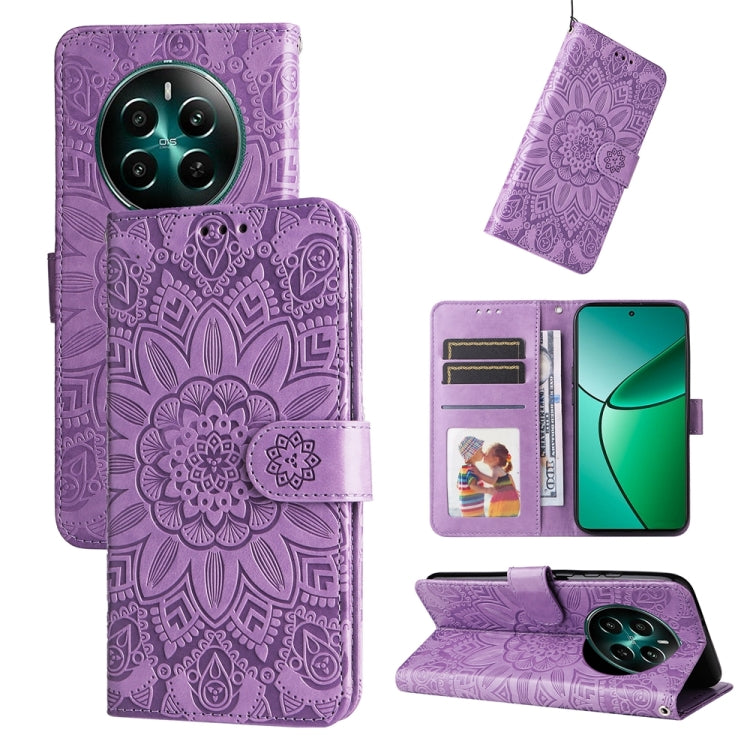 Embossed Sunflower Leather Phone Case, For Realme 12 5G, For Realme 12+, For Realme 12 Pro+, For Realme C67 4G Global, For Realme C67 Global / 11 5G Taiwan Version, For Realme 11 4G Global, For Realme C53 / Narzo N53, For Realme 11                     ...