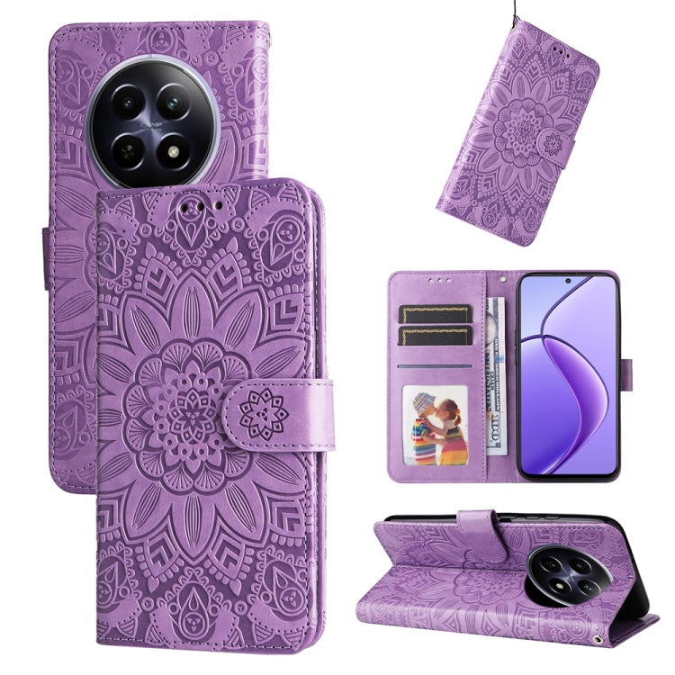 Embossed Sunflower Leather Phone Case, For Realme 12 5G, For Realme 12+, For Realme 12 Pro+, For Realme C67 4G Global, For Realme C67 Global / 11 5G Taiwan Version, For Realme 11 4G Global, For Realme C53 / Narzo N53, For Realme 11                     ...
