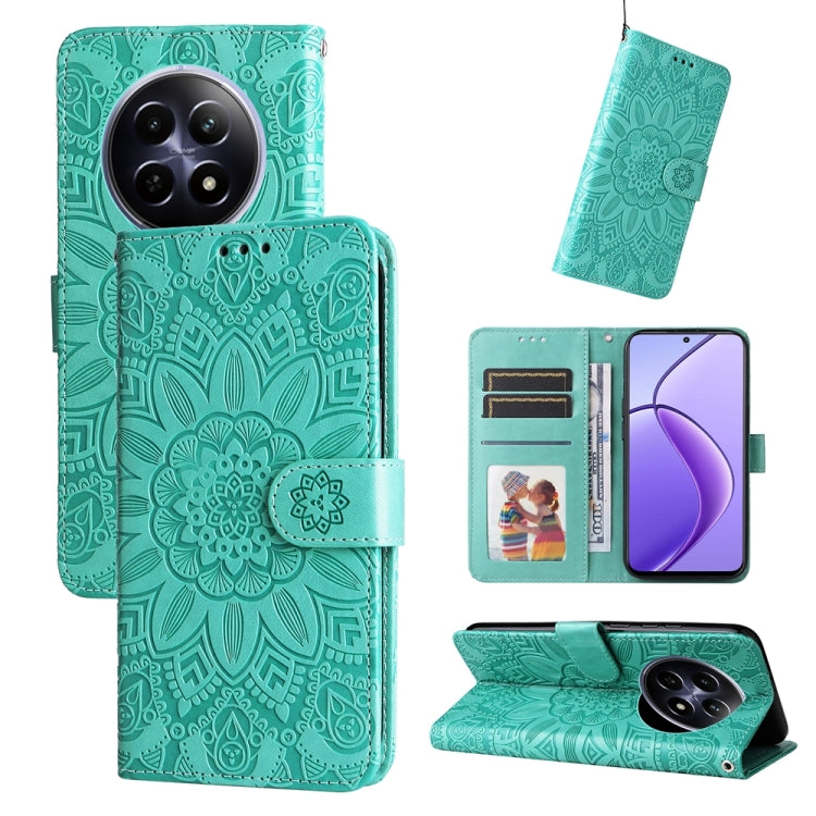 Embossed Sunflower Leather Phone Case, For Realme 12 5G, For Realme 12+, For Realme 12 Pro+, For Realme C67 4G Global, For Realme C67 Global / 11 5G Taiwan Version, For Realme 11 4G Global, For Realme C53 / Narzo N53, For Realme 11                     ...