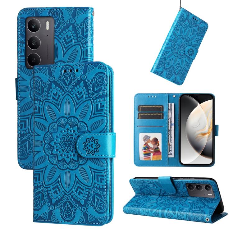 Embossed Sunflower Leather Phone Case, For Realme 16 Pro+ 5G, For Realme 16 Pro 5G, For Realme 15x 5G India / Realme C85 5G, For Realme C85 Pro 4G, For Realme 15T 5G, For Realme Narzo 80 Lite 4G / C71 India, For Realme 15 5G / Realme 15 Pro 5G         ...