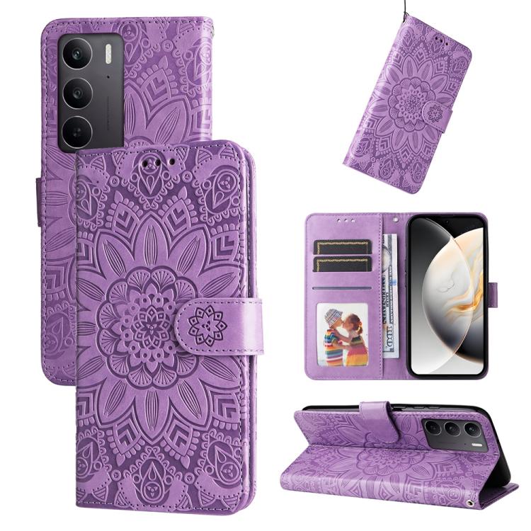 Embossed Sunflower Leather Phone Case, For Realme 16 Pro+ 5G, For Realme 16 Pro 5G, For Realme 15x 5G India / Realme C85 5G, For Realme C85 Pro 4G, For Realme 15T 5G, For Realme Narzo 80 Lite 4G / C71 India, For Realme 15 5G / Realme 15 Pro 5G         ...
