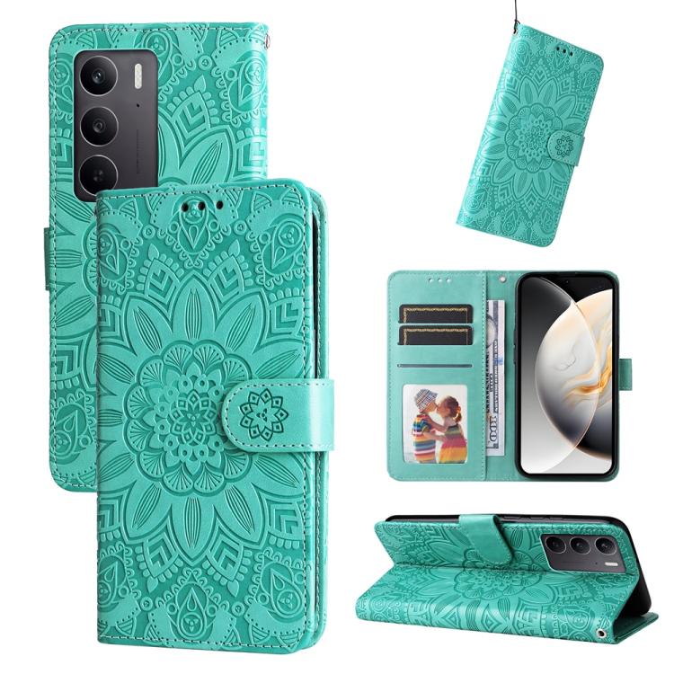 Embossed Sunflower Leather Phone Case, For Realme C71 4G / C75 4G / 5G / 14x, For Realme 14 Global, For Realme 14 Pro+ Global, For Realme 14 Pro Global, For Realme GT 7 Pro, For Realme 13+, For Realme 13 Pro / 13 Pro+ / P1 Pro Global                   ...