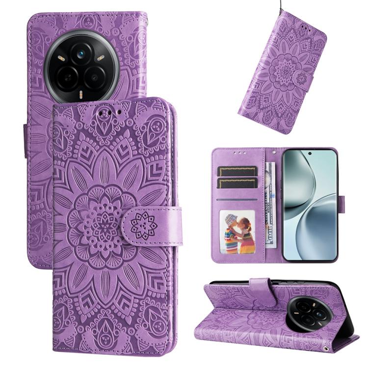 Embossed Sunflower Leather Phone Case, For Realme C71 4G / C75 4G / 5G / 14x, For Realme 14 Global, For Realme 14 Pro+ Global, For Realme 14 Pro Global, For Realme GT 7 Pro, For Realme 13+, For Realme 13 Pro / 13 Pro+ / P1 Pro Global                   ...