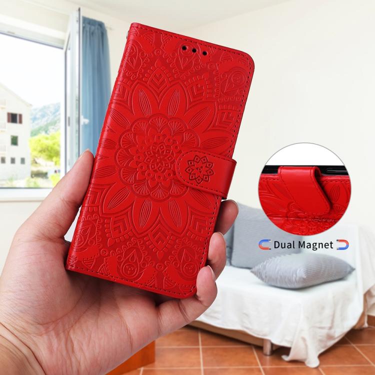 Embossed Sunflower Leather Phone Case, For Realme 14 Pro+ Global, For Realme 14 Pro Global, For Realme GT 7 Pro, For Realme 13+, For Realme 13 Pro / 13 Pro+ / P1 Pro Global, For Realme GT 6 / GT Neo6 SE, For Realme C63 / C61  / Note 60, For Realme 12 5...
