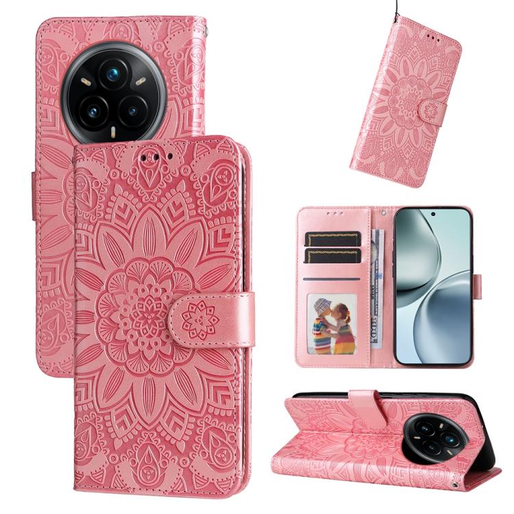 Embossed Sunflower Leather Phone Case, For Realme C71 4G / C75 4G / 5G / 14x, For Realme 14 Global, For Realme 14 Pro+ Global, For Realme 14 Pro Global, For Realme GT 7 Pro, For Realme 13+, For Realme 13 Pro / 13 Pro+ / P1 Pro Global                   ...