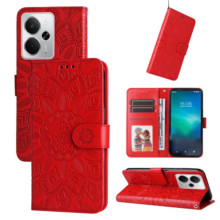 Embossed Sunflower Leather Phone Case, For Realme 16 Pro+ 5G, For Realme 16 Pro 5G, For Realme 15x 5G India / Realme C85 5G, For Realme C85 Pro 4G, For Realme 15T 5G, For Realme Narzo 80 Lite 4G / C71 India, For Realme 15 5G / Realme 15 Pro 5G         ...