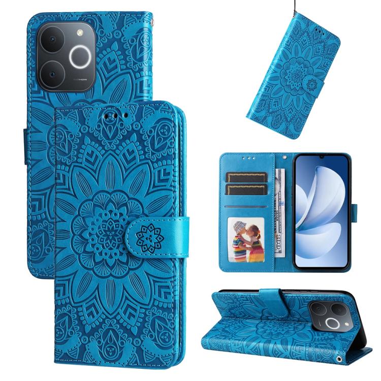 Embossed Sunflower Leather Phone Case, For Realme 16 Pro+ 5G, For Realme 16 Pro 5G, For Realme 15x 5G India / Realme C85 5G, For Realme C85 Pro 4G, For Realme 15T 5G, For Realme Narzo 80 Lite 4G / C71 India, For Realme 15 5G / Realme 15 Pro 5G         ...