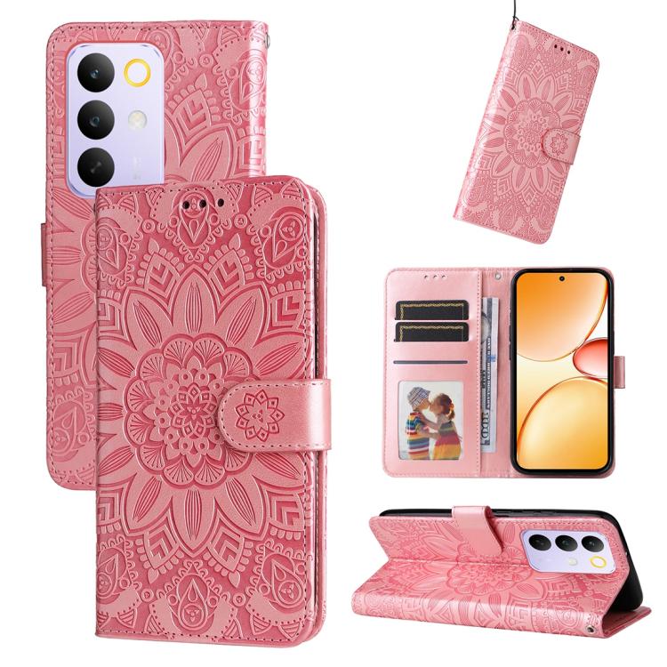 Embossed Sunflower Leather Phone Case, For Realme 16 Pro+ 5G, For Realme 16 Pro 5G, For Realme 15x 5G India / Realme C85 5G, For Realme C85 Pro 4G, For Realme 15T 5G, For Realme Narzo 80 Lite 4G / C71 India, For Realme 15 5G / Realme 15 Pro 5G         ...