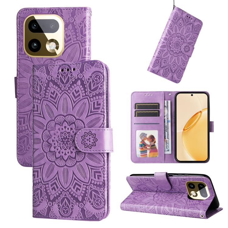 Embossed Sunflower Leather Phone Case, For Realme P4R 5G / P4x 4G / C100 4G / C100i, For Realme 16 Pro+ 5G, For Realme 16 Pro 5G, For Realme P4x 5G, For Realme 15x 5G India / Realme C85 5G, For Realme C85 Pro 4G, For Realme 15T 5G                      ...