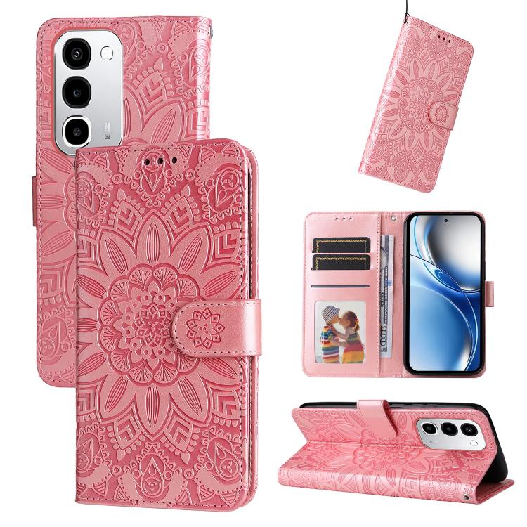Embossed Sunflower Leather Phone Case, For Realme P4R 5G / P4x 4G / C100 4G / C100i, For Realme 16 Pro+ 5G, For Realme 16 Pro 5G, For Realme P4x 5G, For Realme 15x 5G India / Realme C85 5G, For Realme C85 Pro 4G, For Realme 15T 5G                      ...